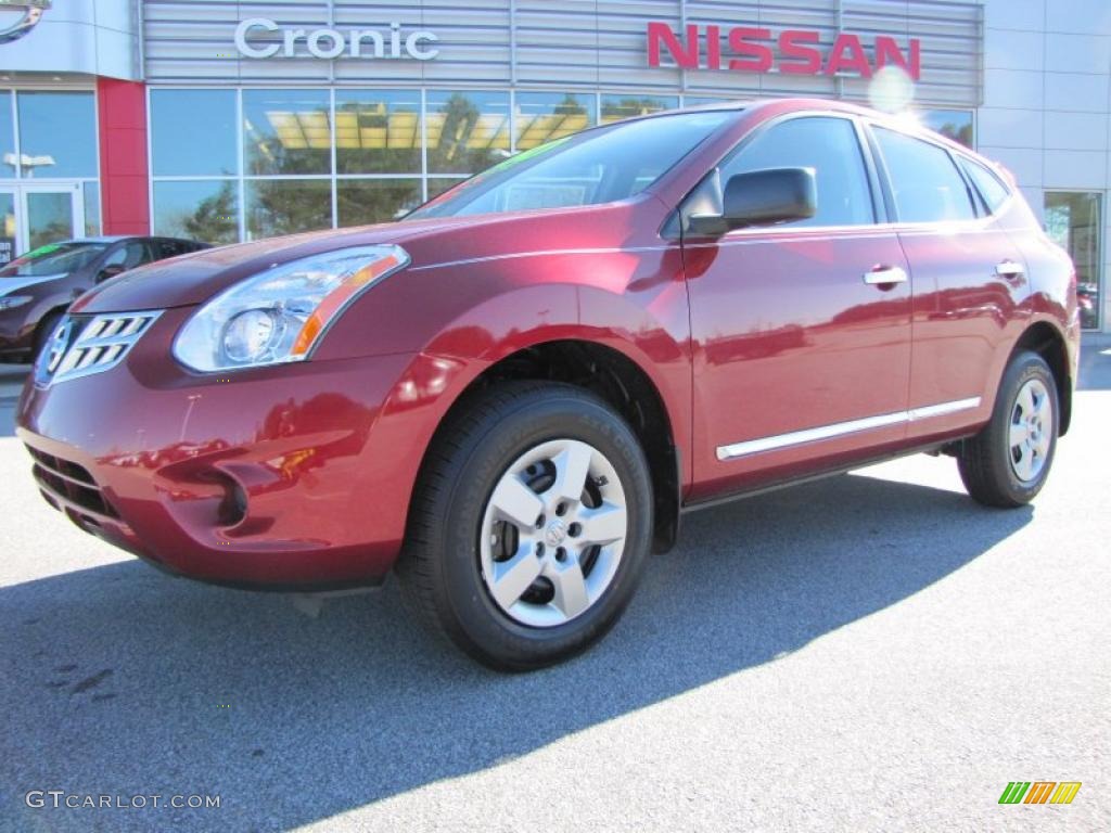 2011 Rogue S - Cayenne Red / Black photo #1