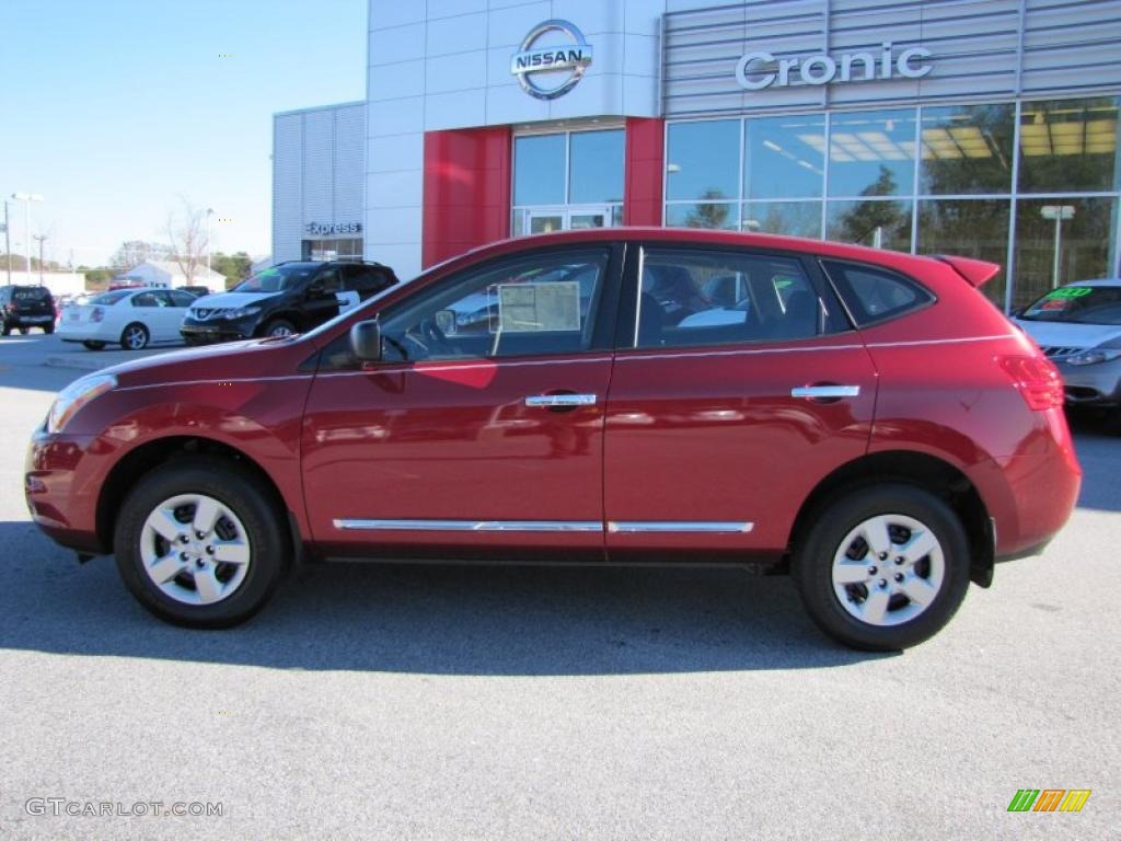 2011 Rogue S - Cayenne Red / Black photo #2