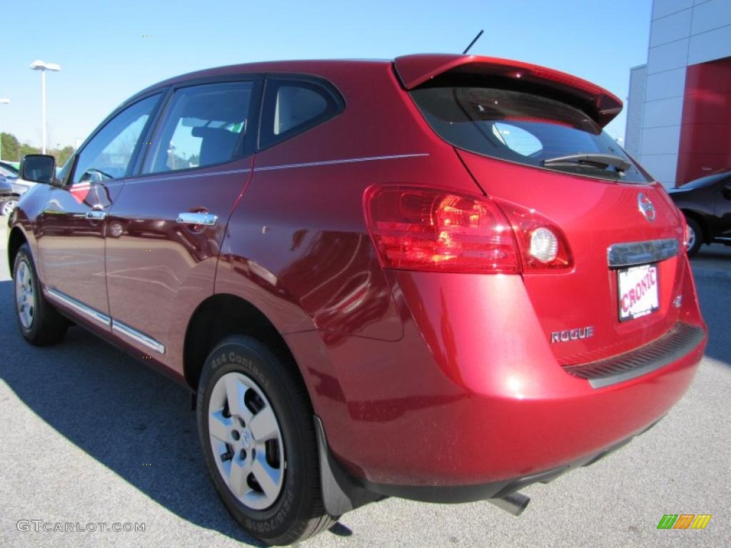2011 Rogue S - Cayenne Red / Black photo #3