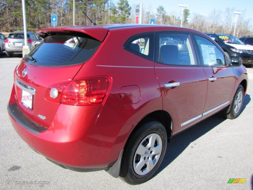 2011 Rogue S - Cayenne Red / Black photo #4