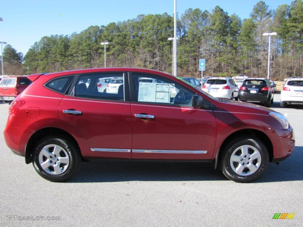 2011 Rogue S - Cayenne Red / Black photo #5