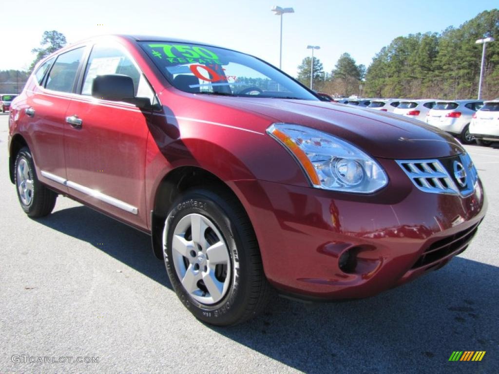 2011 Rogue S - Cayenne Red / Black photo #6