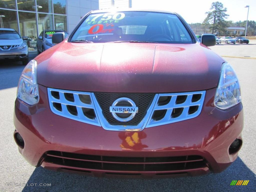 2011 Rogue S - Cayenne Red / Black photo #7