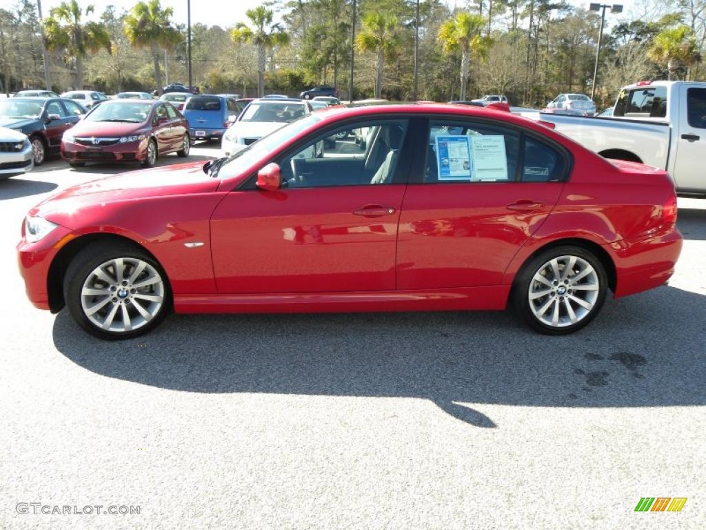 2010 3 Series 328i Sedan - Crimson Red / Beige photo #2