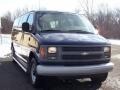2001 Indigo Blue Metallic Chevrolet Express 3500 LS Extended Passenger Van  photo #9