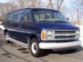 2001 Indigo Blue Metallic Chevrolet Express 3500 LS Extended Passenger Van  photo #10