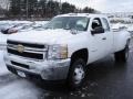 2011 Summit White Chevrolet Silverado 3500HD Extended Cab 4x4 Dually  photo #1