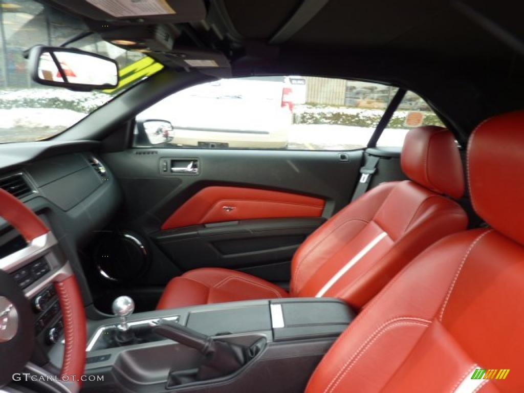 2011 Mustang GT Premium Convertible - Ingot Silver Metallic / Brick Red/Cashmere photo #10