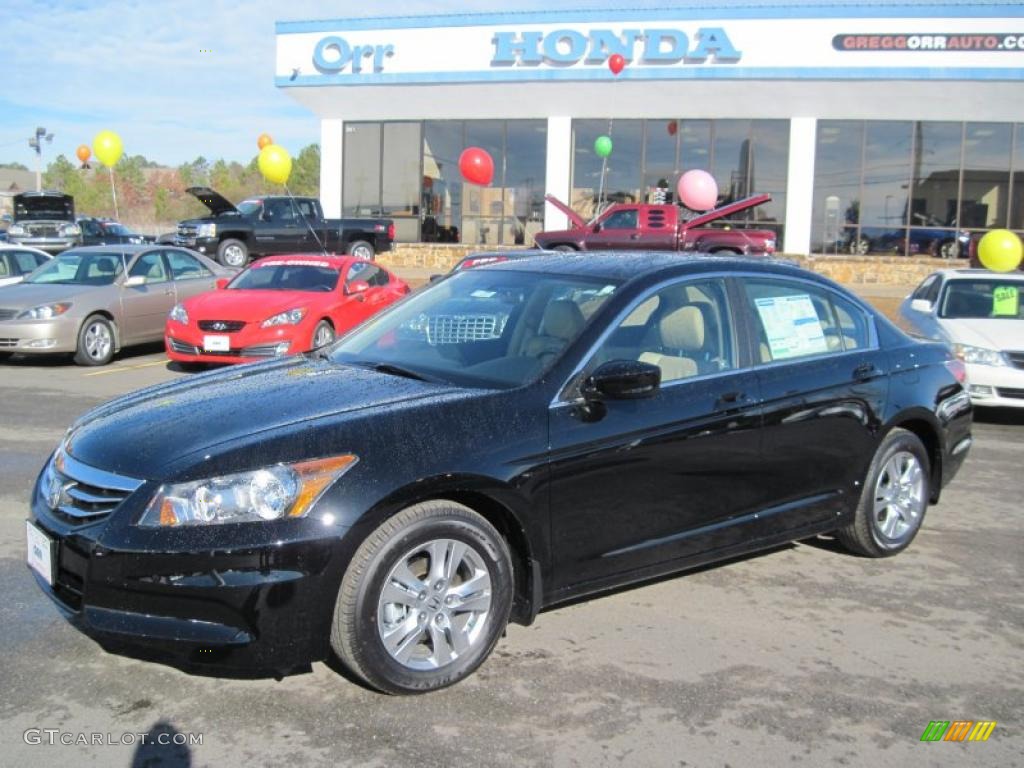 2011 Accord SE Sedan - Crystal Black Pearl / Ivory photo #1