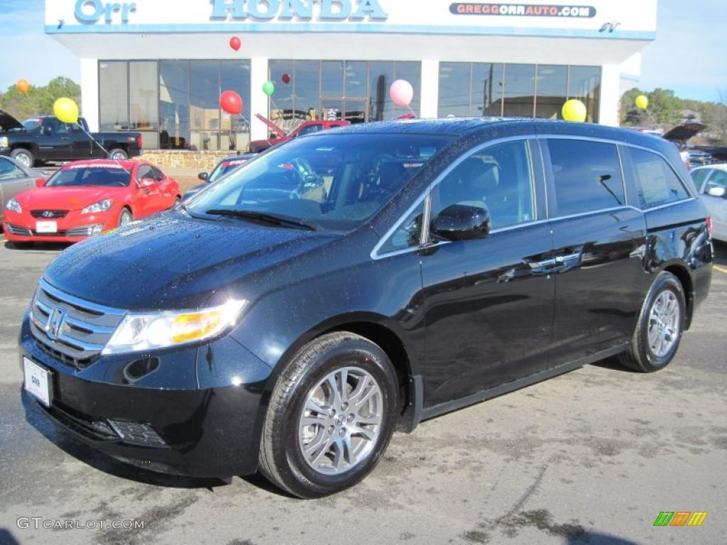 2011 Odyssey EX-L - Crystal Black Pearl / Gray photo #1