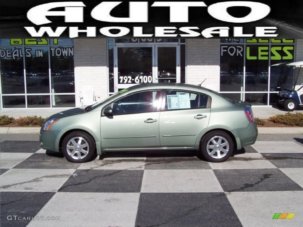 2008 Sentra 2.0 - Metallic Jade Green / Charcoal/Steel photo #1