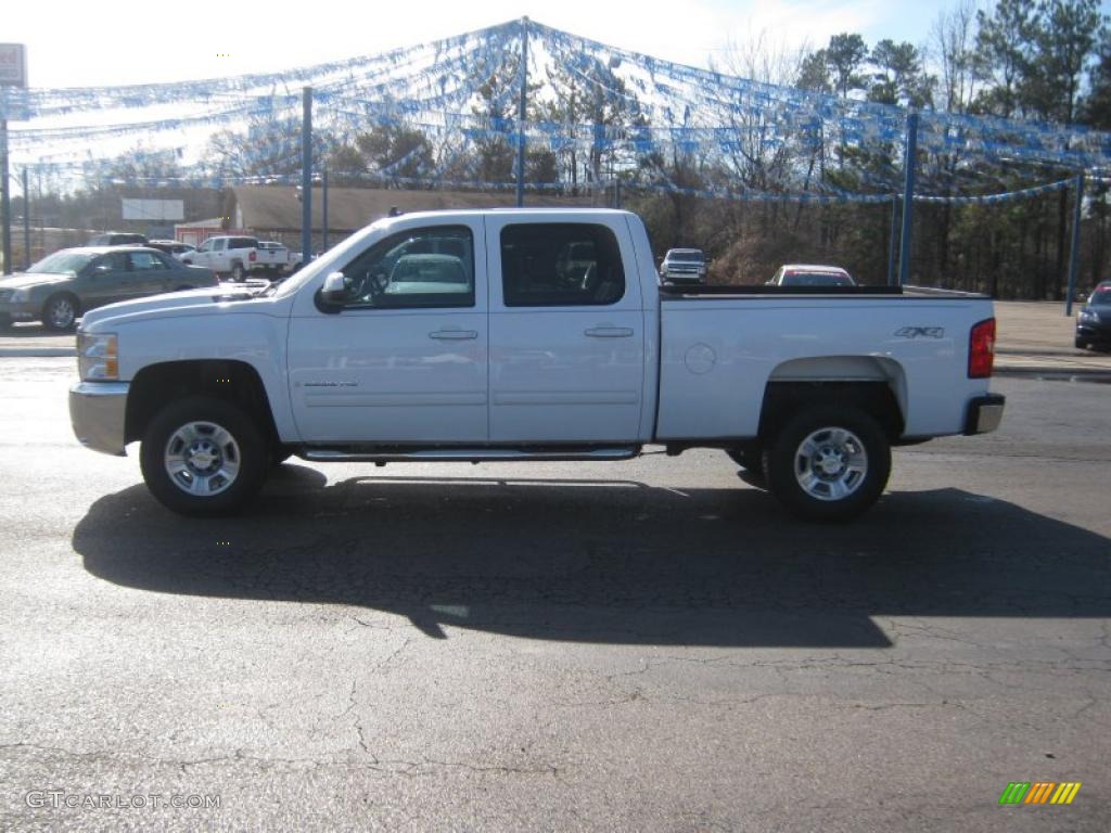 2009 Silverado 2500HD LTZ Crew Cab 4x4 - Summit White / Light Titanium/Dark Titanium photo #2