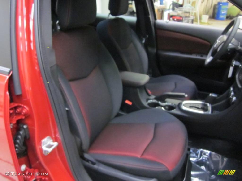 Black/Red Interior 2011 Dodge Avenger Mainstreet Photo #43595545