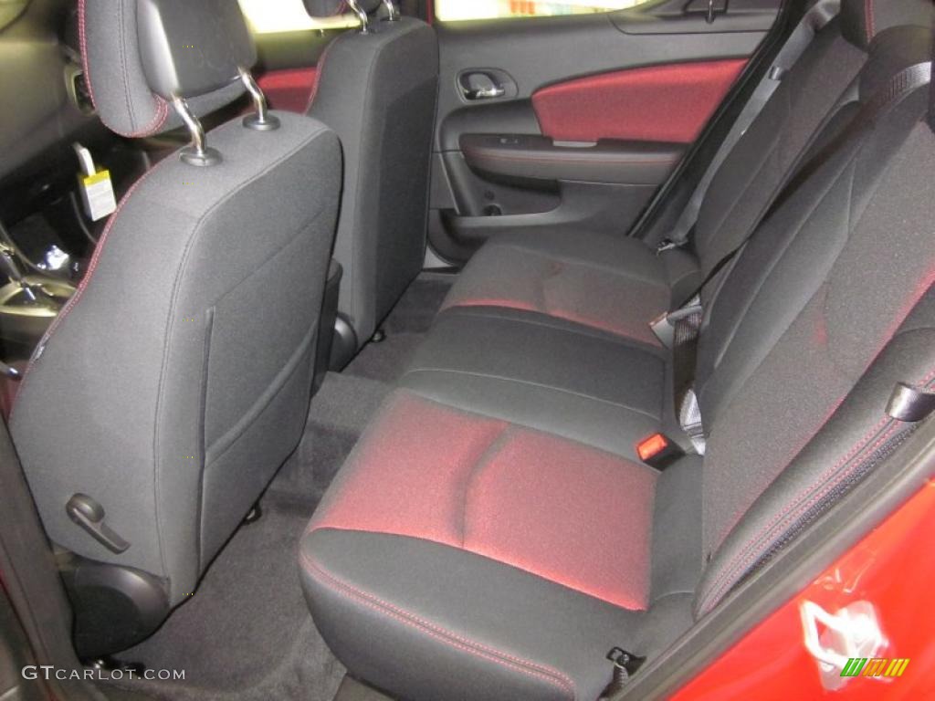 Black/Red Interior 2011 Dodge Avenger Mainstreet Photo #43595649