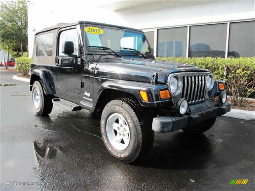 2005 Wrangler Unlimited 4x4 - Black / Dark Slate Gray photo #1