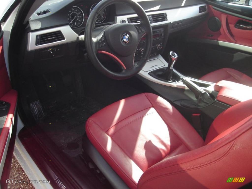 Coral Red/Black Interior 2008 BMW 3 Series 335xi Coupe Photo #43608482