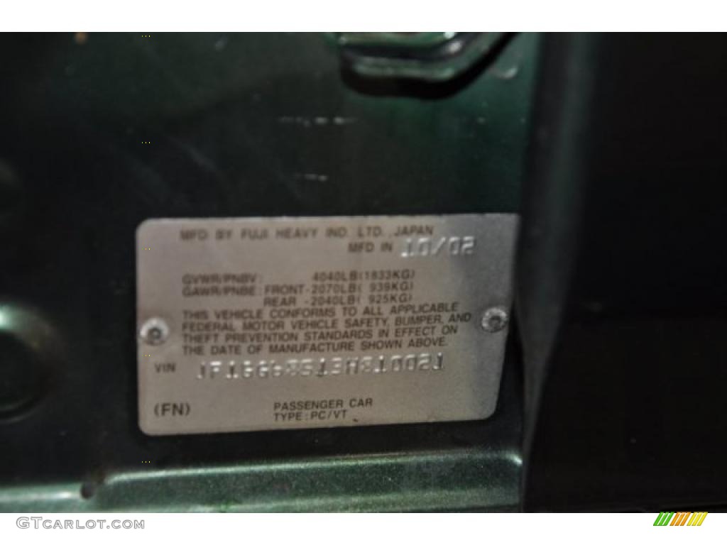 2003 Impreza Outback Sport Wagon - Savanna Green Metallic / Gray photo #8