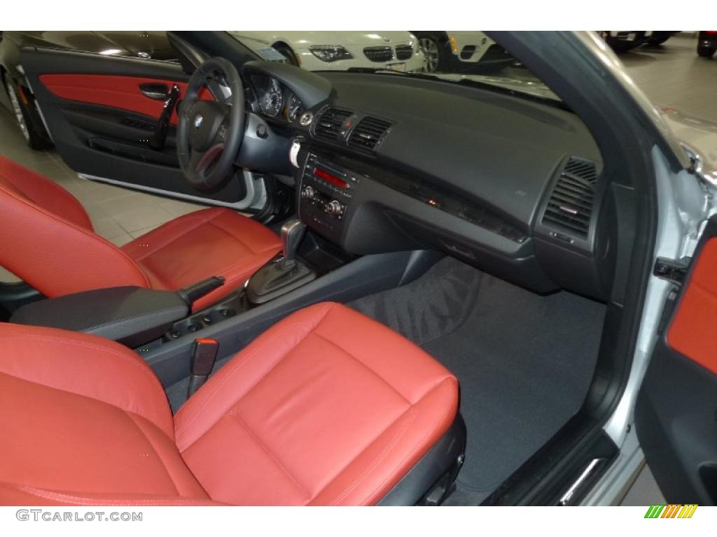 2011 BMW 1 Series 128i Convertible Coral Red Dashboard Photo #43621363