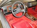 Carmine Red Prime Interior Photo for 1985 Chevrolet Corvette #43625476