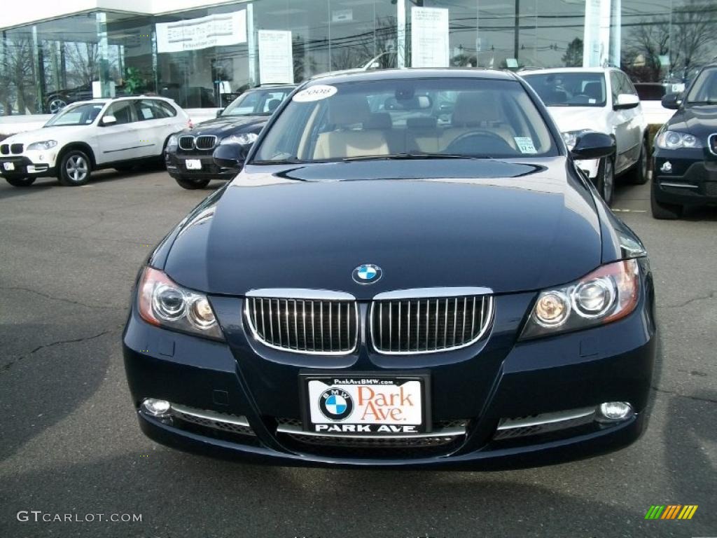 2008 3 Series 335i Sedan - Monaco Blue Metallic / Beige photo #2