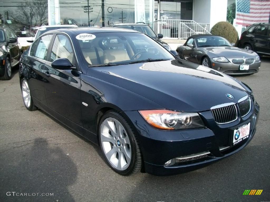 2008 3 Series 335i Sedan - Monaco Blue Metallic / Beige photo #3