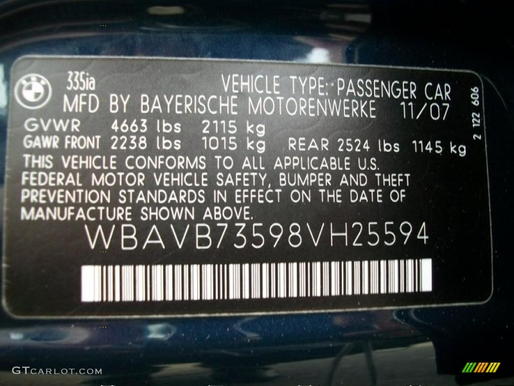 2008 3 Series 335i Sedan - Monaco Blue Metallic / Beige photo #35