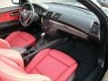 Coral Red Boston Leather 2010 BMW 1 Series 128i Convertible Dashboard