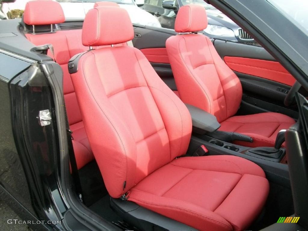 2010 1 Series 128i Convertible - Jet Black / Coral Red Boston Leather photo #28