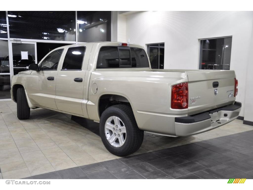 2011 Dakota Big Horn Crew Cab - White Gold Metallic / Dark Khaki/Medium Khaki photo #8