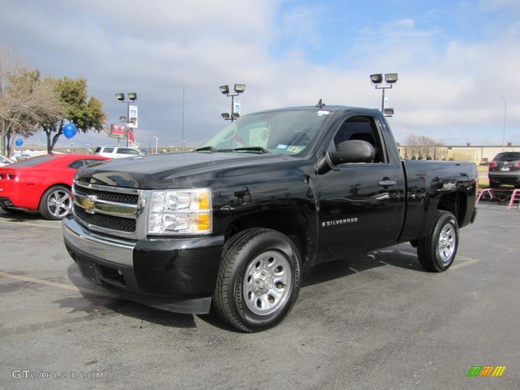 2008 Silverado 1500 Work Truck Regular Cab - Black / Dark Titanium photo #3