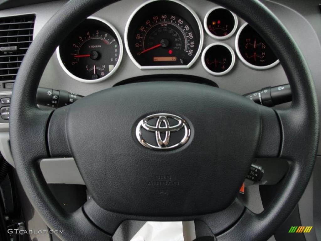 2011 Toyota Tundra Texas Edition Double Cab Graphite Gray Steering Wheel Photo #43637376