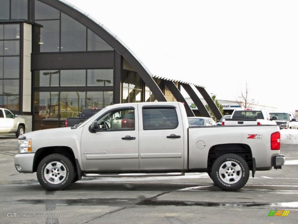 2008 Silverado 1500 LT Crew Cab 4x4 - Silver Birch Metallic / Light Titanium/Ebony Accents photo #1