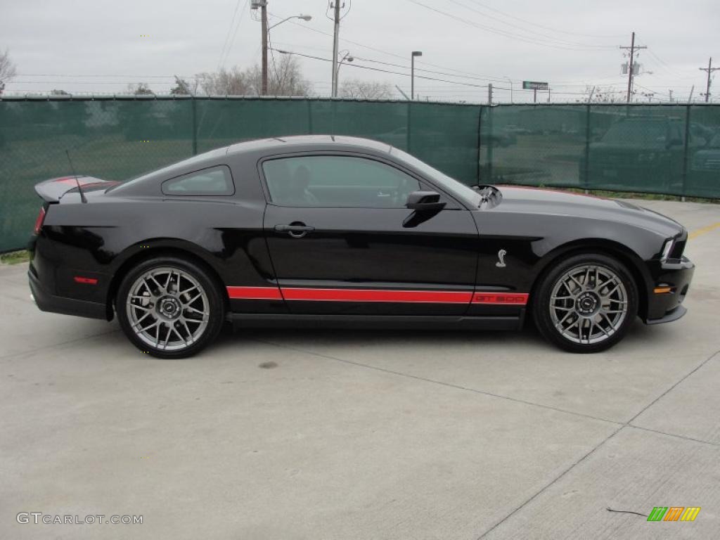 2011 Mustang Shelby GT500 SVT Performance Package Coupe - Ebony Black / Charcoal Black/Red photo #2