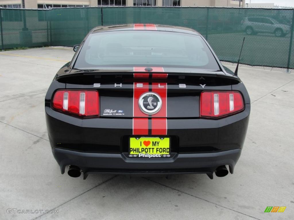 2011 Mustang Shelby GT500 SVT Performance Package Coupe - Ebony Black / Charcoal Black/Red photo #4