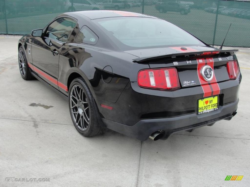 2011 Mustang Shelby GT500 SVT Performance Package Coupe - Ebony Black / Charcoal Black/Red photo #5