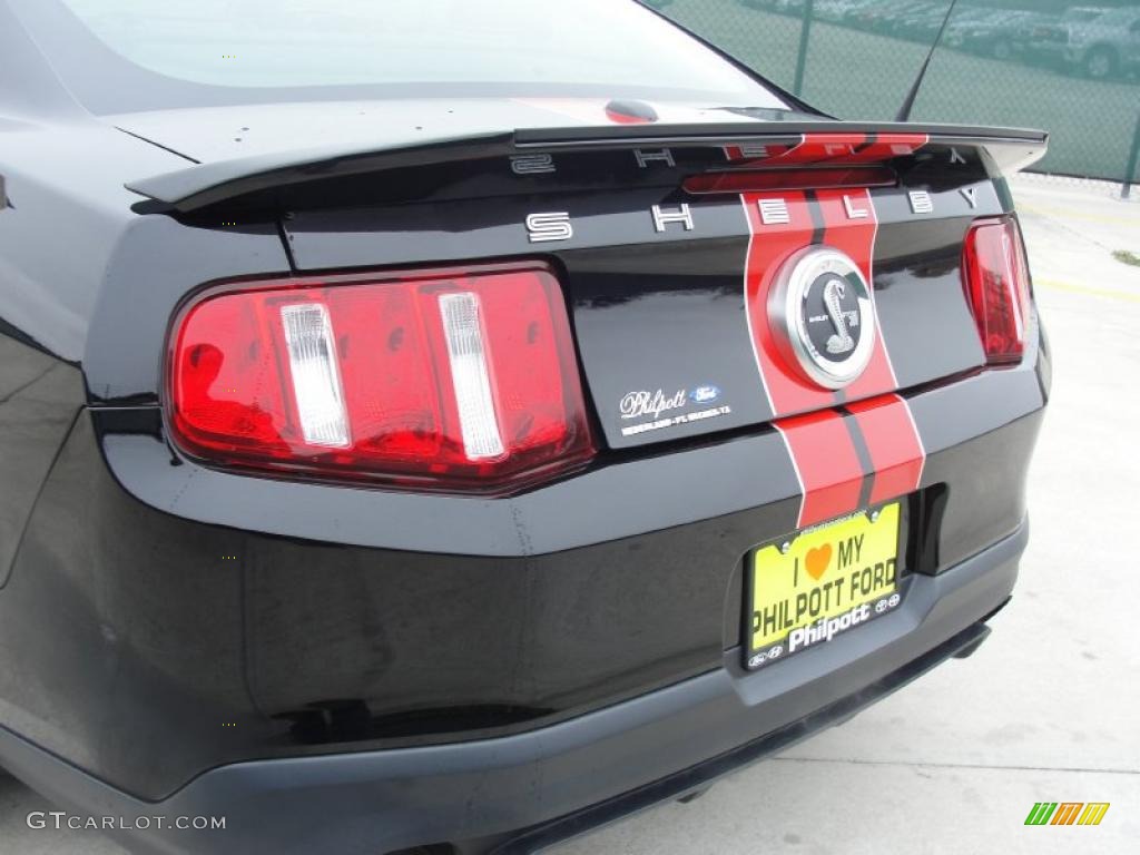 2011 Mustang Shelby GT500 SVT Performance Package Coupe - Ebony Black / Charcoal Black/Red photo #22
