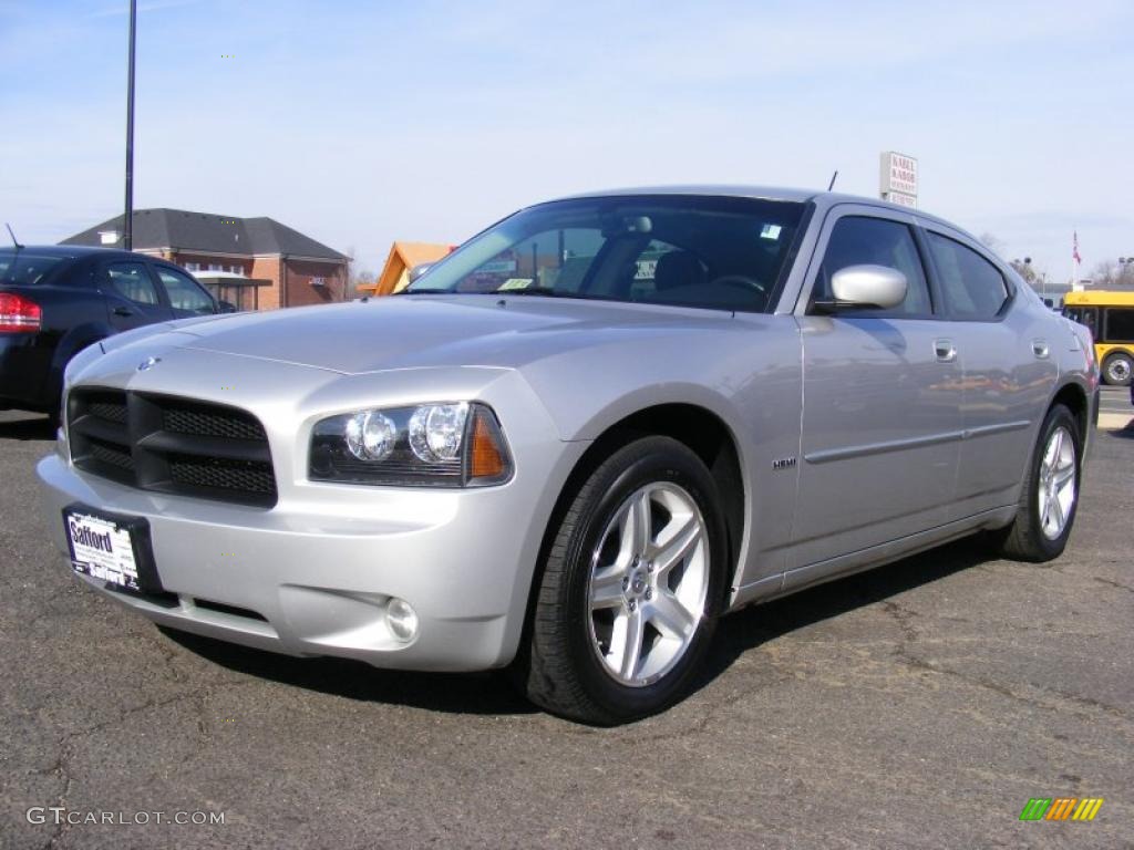 2008 Charger R/T - Bright Silver Metallic / Dark Slate Gray photo #1