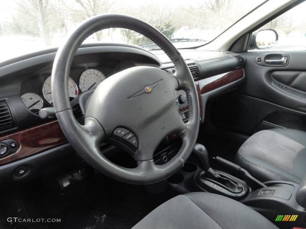 2003 Chrysler Sebring LXi Sedan Dark Slate Gray Steering Wheel Photo #43648595