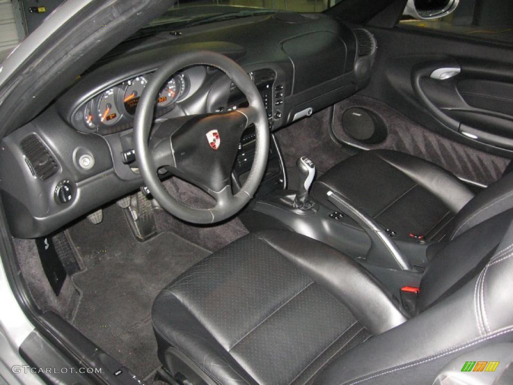 Black Interior 2003 Porsche 911 Carrera Cabriolet Photo #43656323