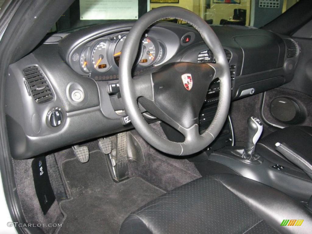 2003 Porsche 911 Carrera Cabriolet Black Steering Wheel Photo #43656411