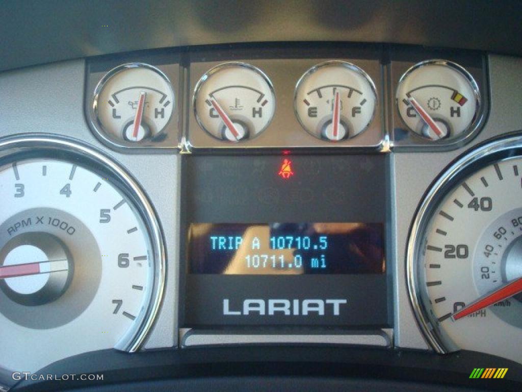 2010 F150 Lariat SuperCrew 4x4 - Dark Blue Pearl Metallic / Medium Stone photo #20