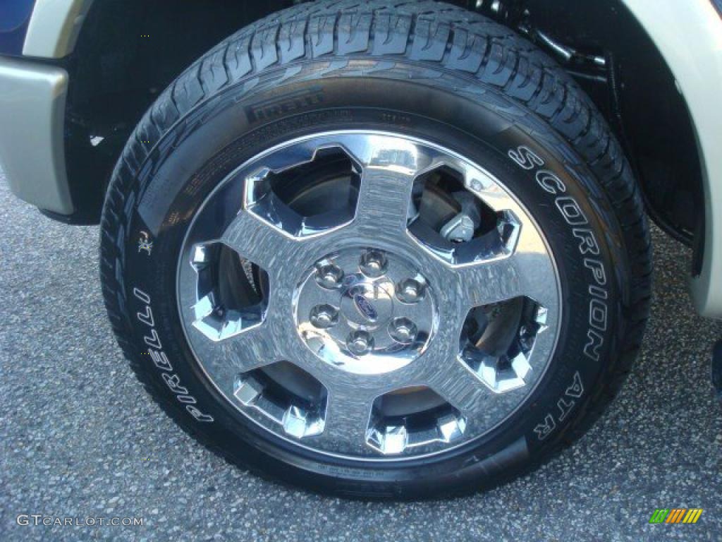 2010 F150 Lariat SuperCrew 4x4 - Dark Blue Pearl Metallic / Medium Stone photo #32
