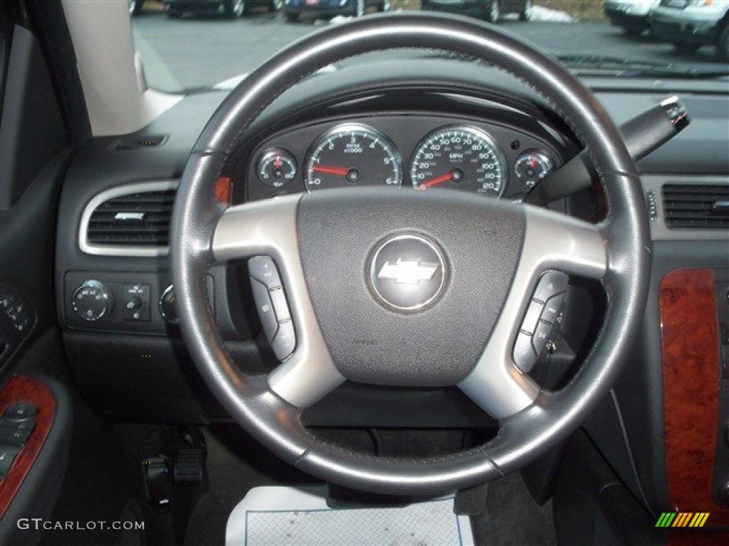 2009 Chevrolet Tahoe LTZ 4x4 Ebony Steering Wheel Photo #43659135