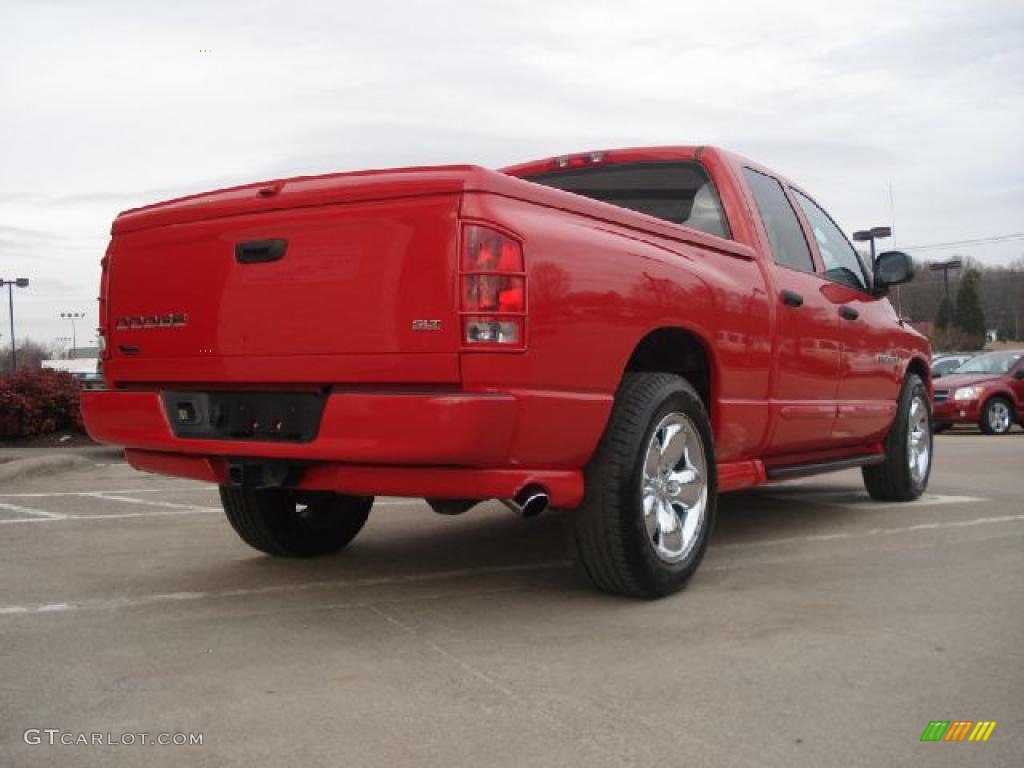 2004 Ram 1500 SLT Sport Quad Cab - Flame Red / Dark Slate Gray photo #3