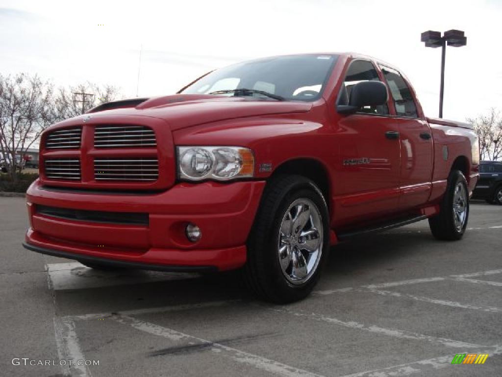 2004 Ram 1500 SLT Sport Quad Cab - Flame Red / Dark Slate Gray photo #7