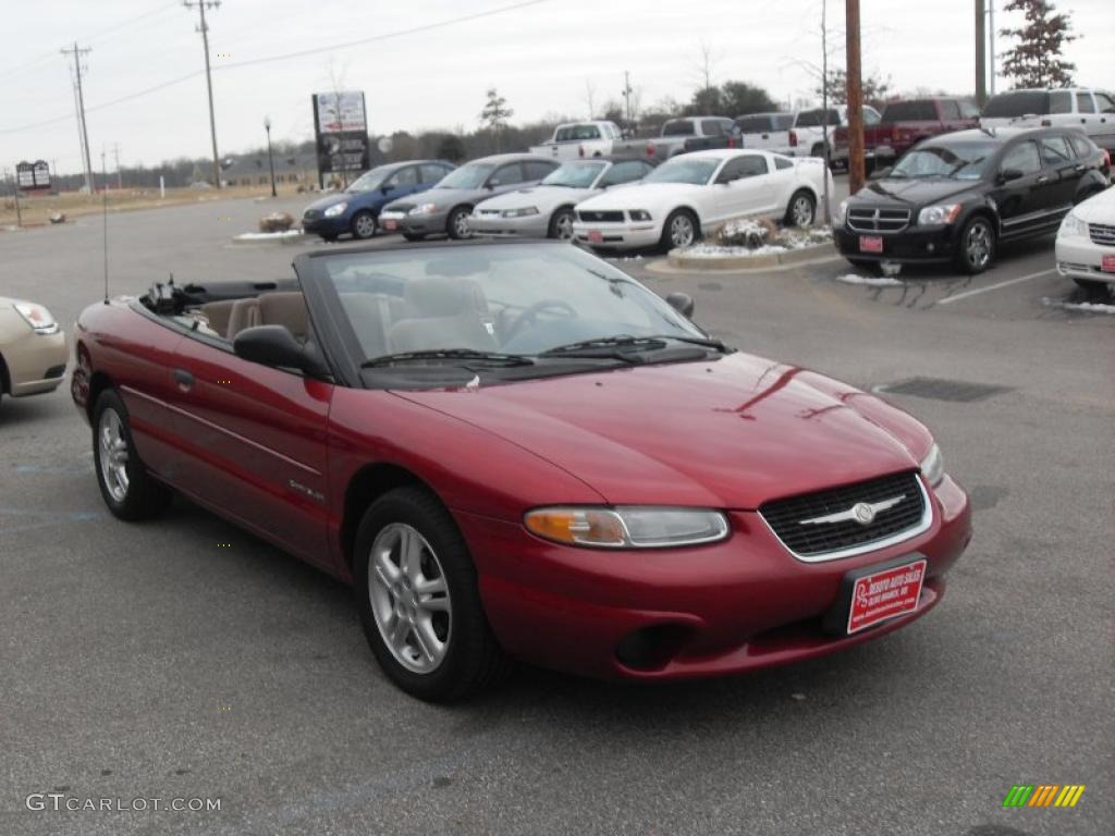 2000 Sebring JX Convertible - Deep Cranberry Pearl / Camel photo #12