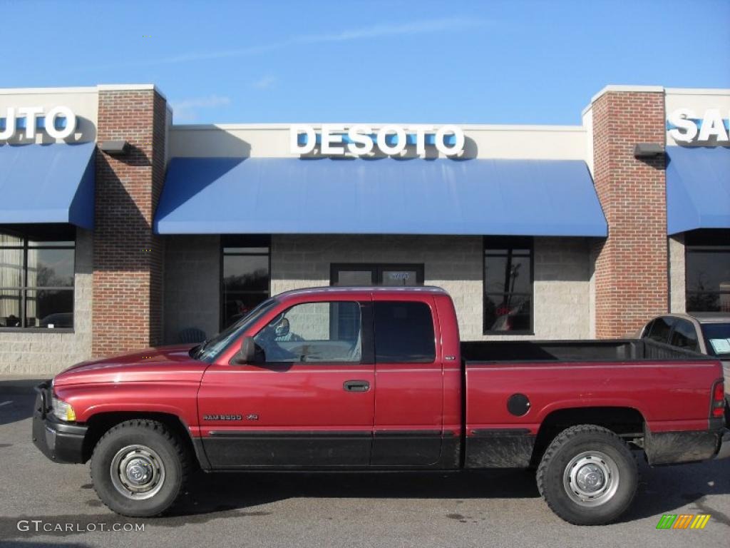 1999 Ram 2500 SLT Extended Cab - Red Metallic / Mist Gray photo #1