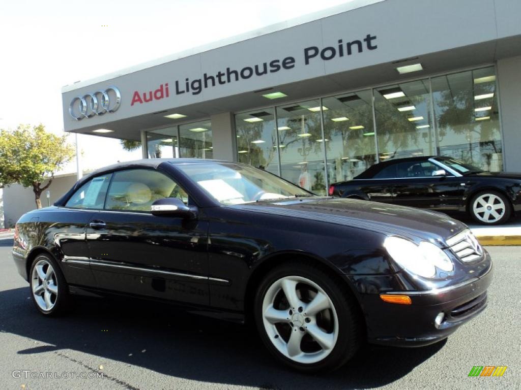 2005 CLK 320 Cabriolet - Capri Blue Metallic / Stone photo #1