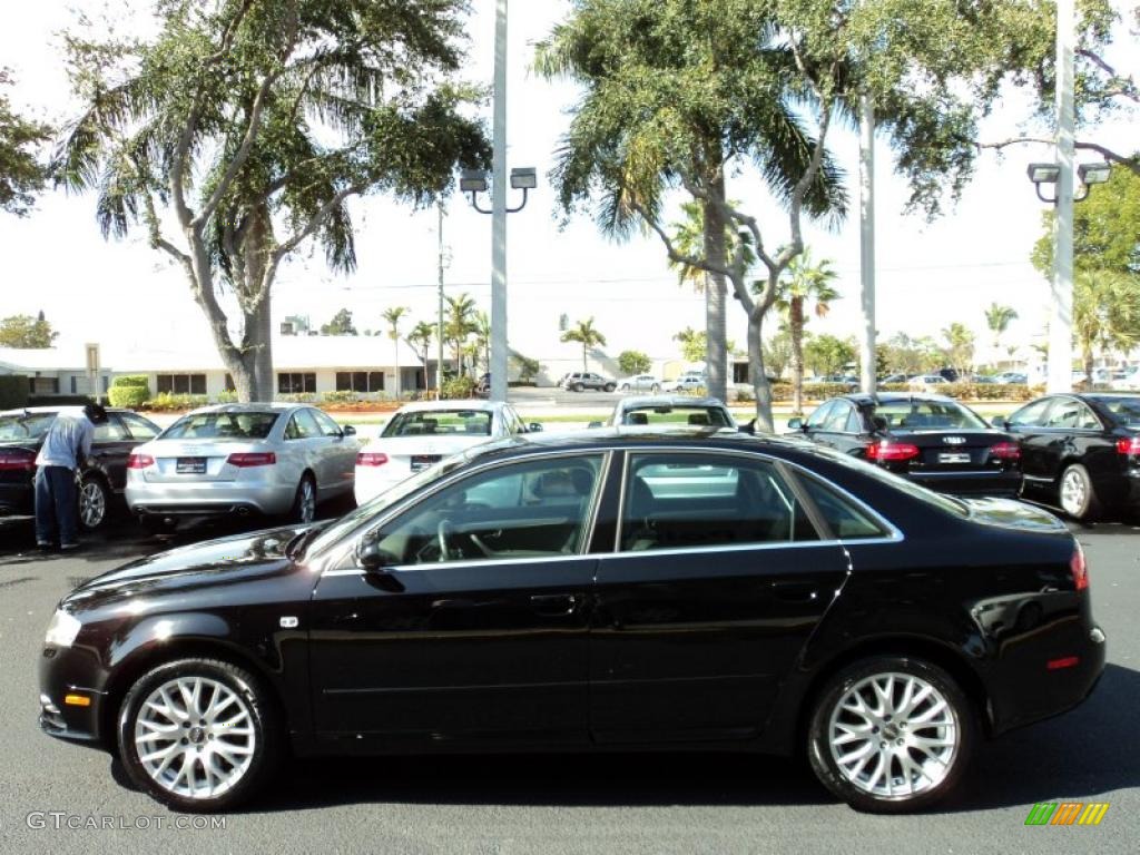 2008 A4 2.0T Sedan - Brilliant Black / Black photo #8