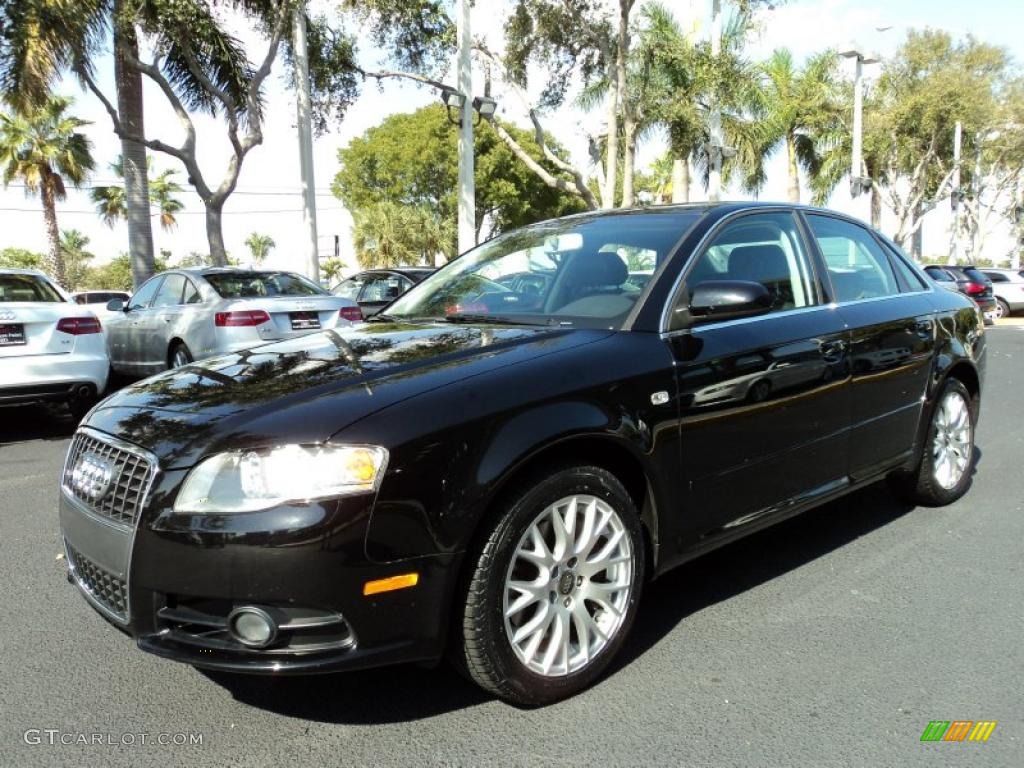 2008 A4 2.0T Sedan - Brilliant Black / Black photo #10